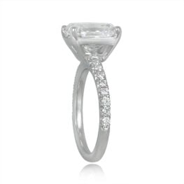 GIA 3.01 Carat Diamond Ring Ellerbe Ring Top Side View