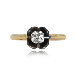 Victorian Era Antique Cushion Cut Diamond Ring - Clement Ring 14351 TV