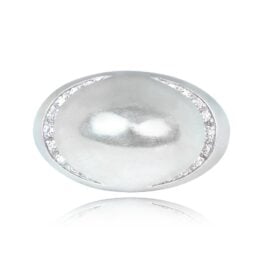 Bulgari 18k White Gold Cocktail Ring - Bulgari Dome Ring 14367 TV