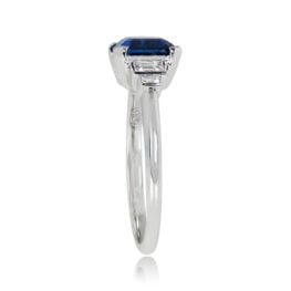 Morristown Ring featuring a 1.68 carat emerald-cut natural sapphire
