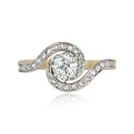 Antique Edwardian 0.55ct Diamond Swirl Ring - Murren Ring 14512 Top View