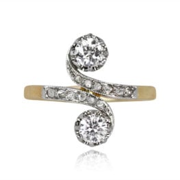 Art Nouveau Diamond Swirl Cocktail Ring - Ewell Ring 14520 TV