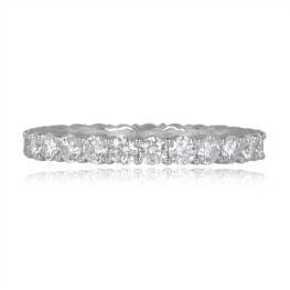 Platinum and diamond eternity band Orrville Band Top View