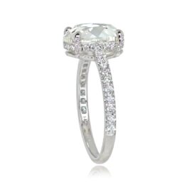 Oval Rose Cut Diamond Solitaire Ring - Calabria Ring 13624 TVS