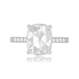 2ct Rose-Cut Diamond Ring Saymour Ring Top View