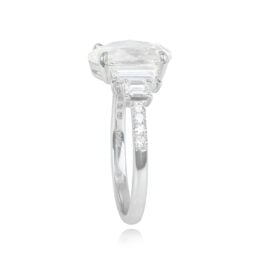 Oval Rose Cut and Baguette Diamond Ring - Clearwater Ring 14569 TSV