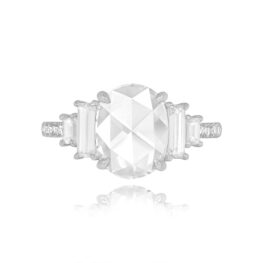 GIA-Certified 2.00ct Rose Cut Diamond Ring - Clearwater Ring 14569 TV