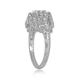 Antique 3.00ct center Diamond Halo Stockton Ring. Victorian Era, Circa 1880 14572