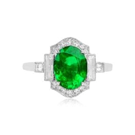 Top View Emerald Cut Emerald Ring Darlington Ring 14612
