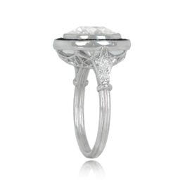 4.26 Carat Diamond and Sapphire Ring Yale Ring Top Side View