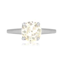 1.33 carat old European cut diamond white gold solitaire Marsia Ring 14633 TV