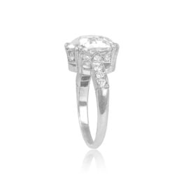 Top Side View Antique Cushion Cut Diamond Ring Glenridge Ring 14672