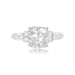 GIA-Certified 1.63 carat Old European cut Diamond Engagement Ring 14704 TV 1000P