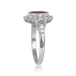 oval cut diamond and ruby ring Aster ring 14742-TSV-1000PX