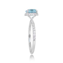 Aquamarine and Diamond Birthstone Engagement Ring - Andalusia Ring 14764 TSV