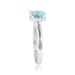 1.62 Carat Aquamarine Ring Lansing Ring Top Side View