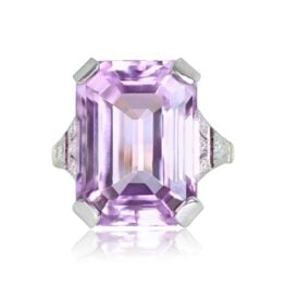 20.82ct Emerald Cut Kunzite Cocktail Ring - Utopia Ring 14833 TV