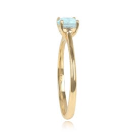 Aquamarine and 18k Yellow Gold Ring - Riverhead Ring 14938 TSV