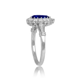 Top Side View Sapphire and Diamond Engagement Ring Cordoba Ring 15057