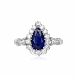 Top View Sapphire and Diamond Engagement Ring Cordoba Ring 15057