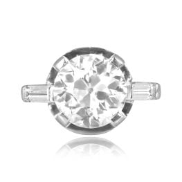 Antique Art Deco Ring Snow Lake Ring Top View 15073