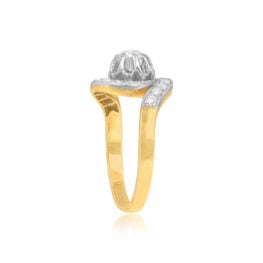 Top Side View Platinum on 18k Yellow Gold Engagement Ring 15241