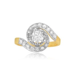 Top View Old European Cut Diamond Ring Valera Ring 15241