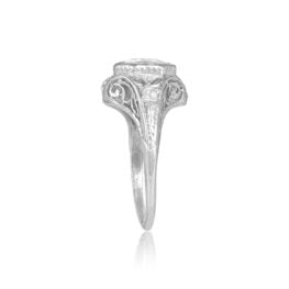 0.75 carat Old European Cut center diamodn Carbella Ring. Circa 1925, Antique, Art Deco Era 15321