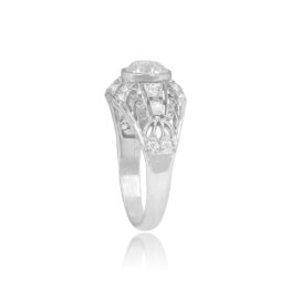 Top Side View 1.13 carat Cushion Cut Diamond Engagement Ring 15330