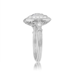 Platinum Double Halo Ring Mississippi Ring 15379 Top View