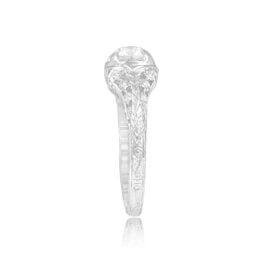 Top Side View Prong Set 0.70 carat Diamond on Platinum Ring 15466