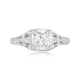 Top View 0.70 carat Old European Cut Diamond Ring 15466