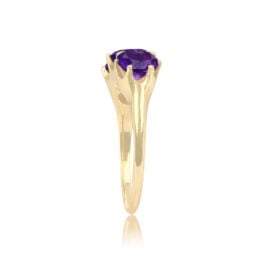 Top Side View Amethysts Prong-Set in 18k Yellow Gold 15470