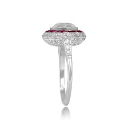 Top Side View Kunzite with Diamond and Platinum 15539
