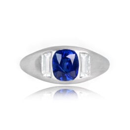 Cushion Cut Kashmir Ring Vercelli Ring Top View