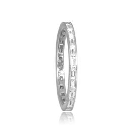 Platinum Channel Set Baguette Infinity band Meadville Band 2mm 15619
