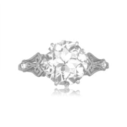 GIA certified 3.08 carat diamond ring with detailed design Rockland ring15689