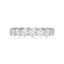Old european cut diamonds weighing a total of 4.34 carats eternity band 15697
