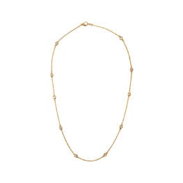 1.00ct 14 karat Yellow Gold sectioned bezel et Cranston Necklace 15719