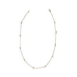 14k yellow gold necklace with 10 round brilliant diamonds Cranston necklace 15719