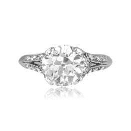 2.00 carat old European cut center diamond with split shank design Villamont Ring EURA207