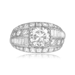 Vintage Retro 1.90ct Transitional Cut Diamond Engagement Ring. Preston Ring, Circa 1950 13730