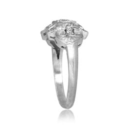 Vintage Geometric round brilliant cut Diamond Kenesaw Ring, Circa 1950 15887