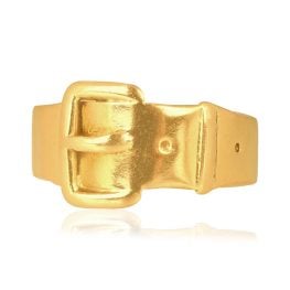 Victorian era yellow gold buckle ring Pawlet Ring 16208 TV