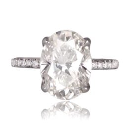 5.03 carat diamond engagement ring set in Platinum Salamanca Ring 77503