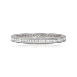 Top View Amour Éternité 3mm wide platinum wedding band