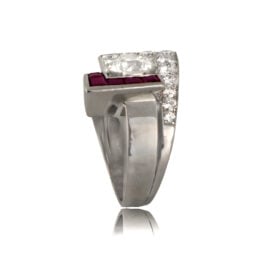 Antique Retro Engagement Ring TS view