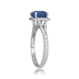 2.30 carat center Natural Kashmir Sapphire and Diamond Maddox Ring HER4265