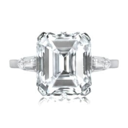 6.38 carat Emerald Cut Diamond engagement Ring Winona Ring D3176