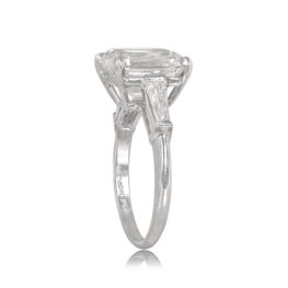 5.09ct Emerald Cut with Baguette Accent Diamond Ring - Baywood Ring